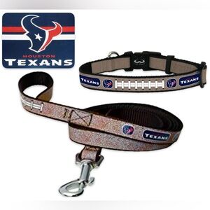 NWT [Gamewear] Houston Texans NFL Football Matching Reflective Pet Leash/Collar